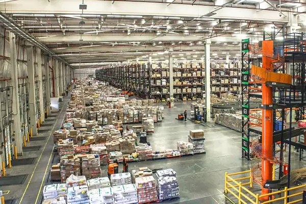 warehouse with packages