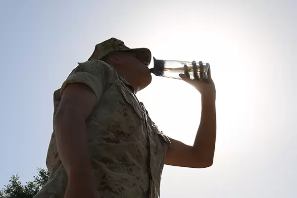 military drinking water