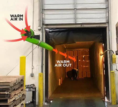 a standard loading dock fan diagram