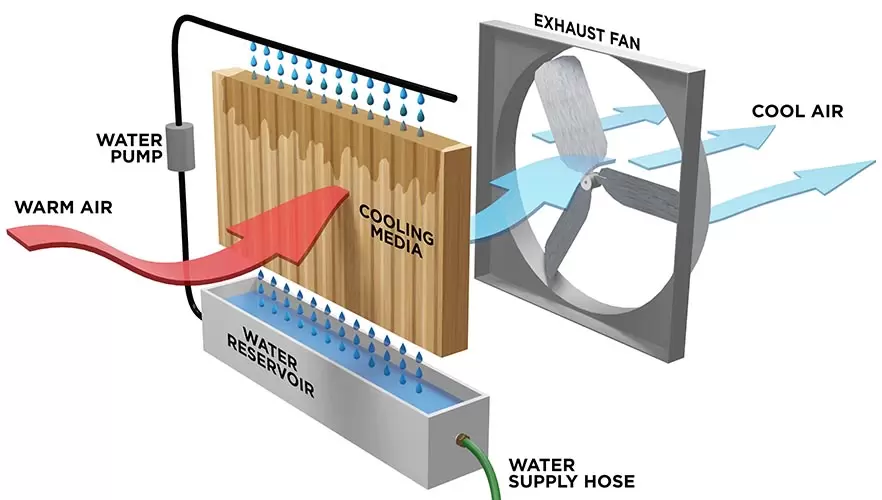 swamp cooler internal diagram