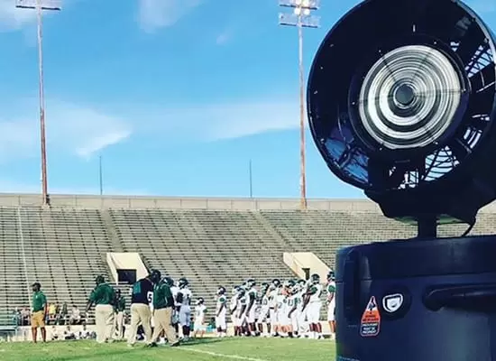 power breezer in a stadium