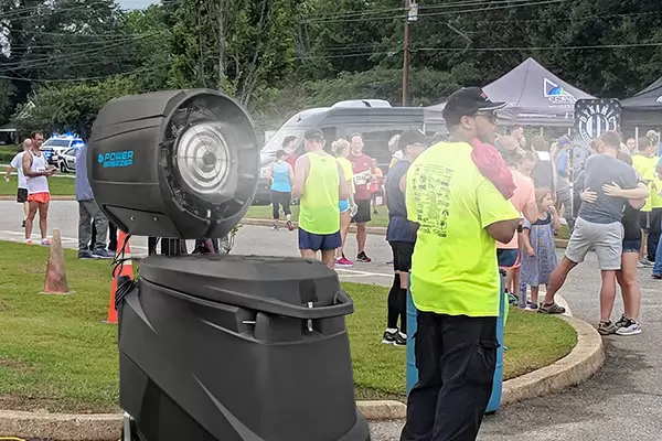 power breezer at outdoor event