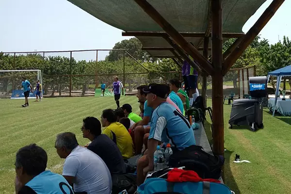 power breezer on the sideline of a sporting event