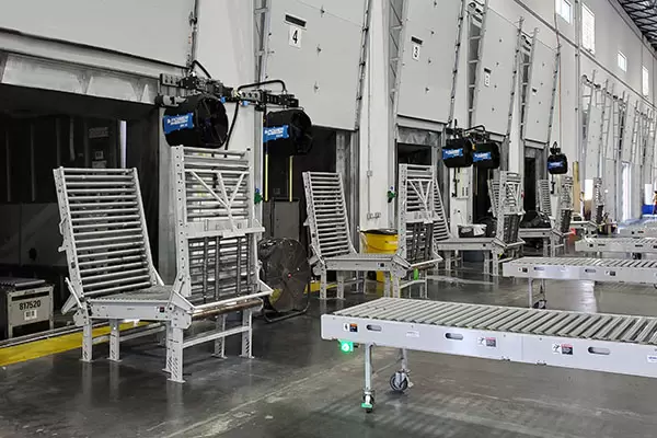 power breezer sky dock fans at a loading dock