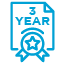 3 year warranty icon